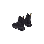 Black Leather Lace-Up Boots