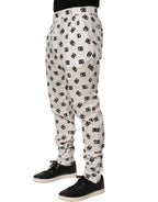 White Logo Skinny Leg Dress Men Trouser Pants