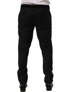 Black Wool Skinny Leg Dress Trouser Pants