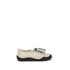 Beige Fabric Athletic Sneakers