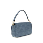 Blue Raffia Shoulder Bag