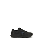 Black Polyester Athletic Sneakers