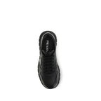 Black Polyester Athletic Sneakers