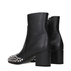 Black Leather Ankle Boots