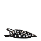 Black Leather Ballet Flats