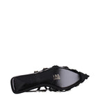 Black Leather Ballet Flats