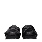 Black Leather Slippers
