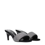 Black Fabric Platform Sandals