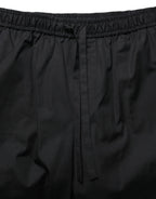 Black Cotton Sweatshorts Men Bermuda Shorts