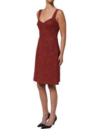 Multicolor Tweed Belted Babydoll Mini Dress