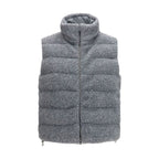Gray Polyester Sleeveless Jacket