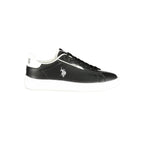 Black Polyester Men's Sneaker