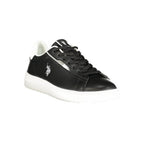 Black Polyester Men's Sneaker