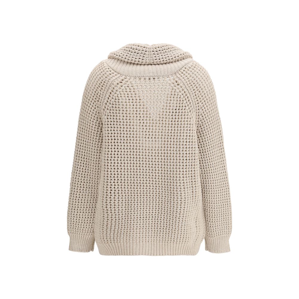 Beige Cotton Cardigan