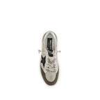 White Calf Leather Bos Taurus Low Top Sneakers