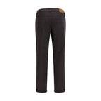 Brown Cotton Straight-Leg Jeans