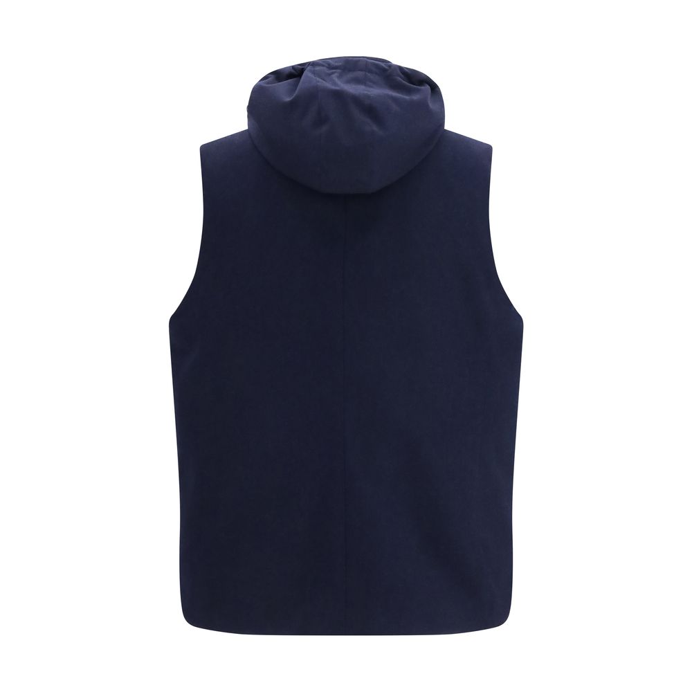 Blue Wool Oves Aries Sleeveless Jacket