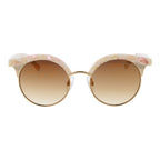 Beige Metal Sunglasses