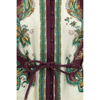 Multicolor Linen Casual Dress