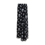 Black Silk Long Skirt