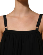 Black Sleeveless Floral Lace Tank Blouse Top