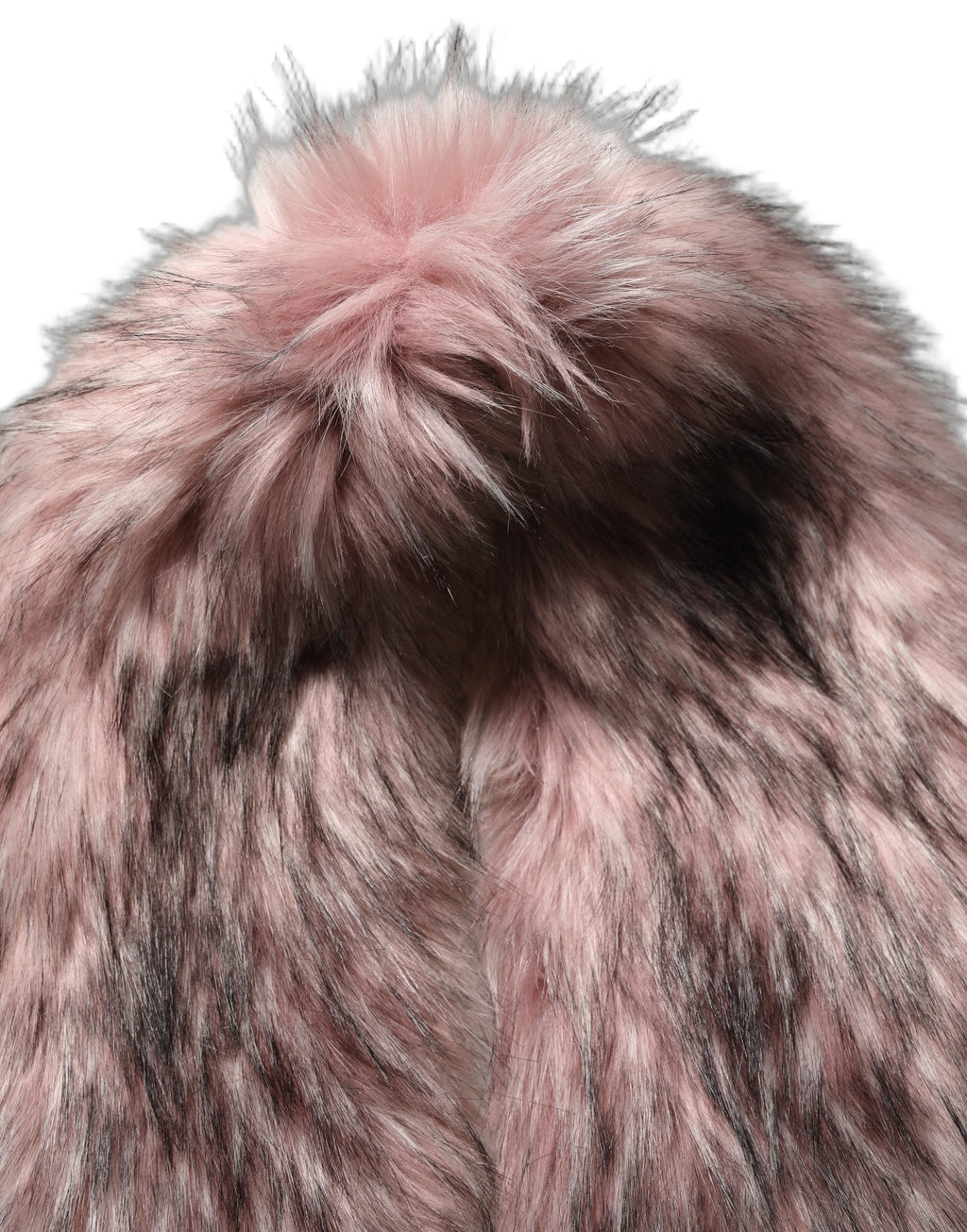 Pink Acrylic Faux Fur Knit Shrug Vest Top