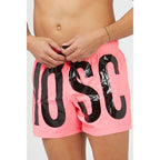 Fuchsia Polyester Swim Shorts