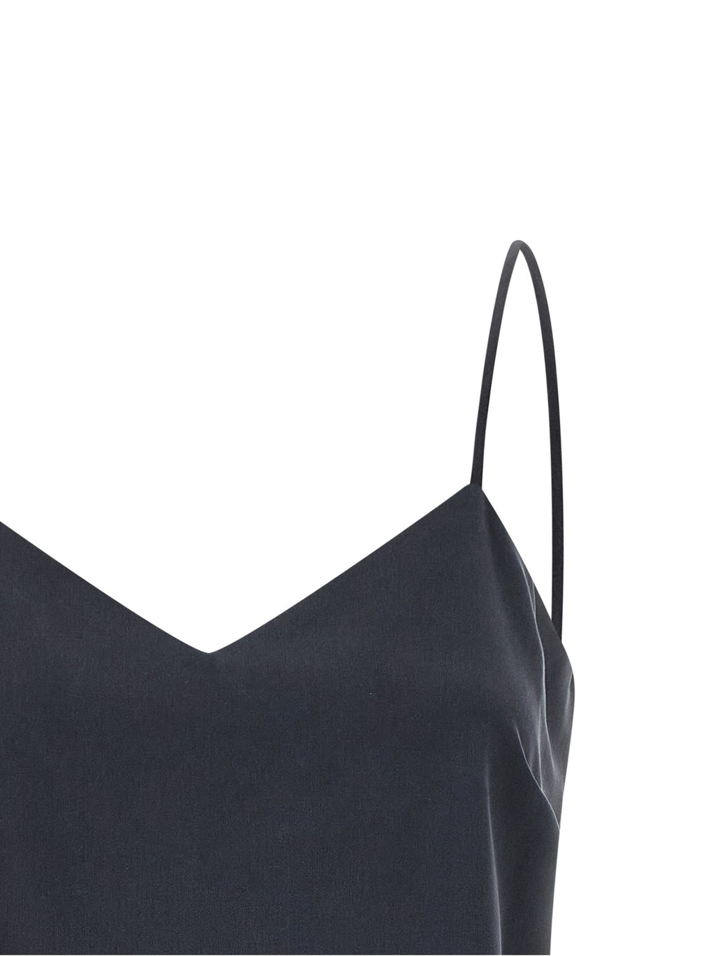 Gray Silk Sleeveles T-Shirt