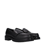Black Leather Slip-On Loafers