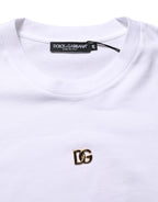 White Metal DG Logo Cotton Short Sleeves T-shirt