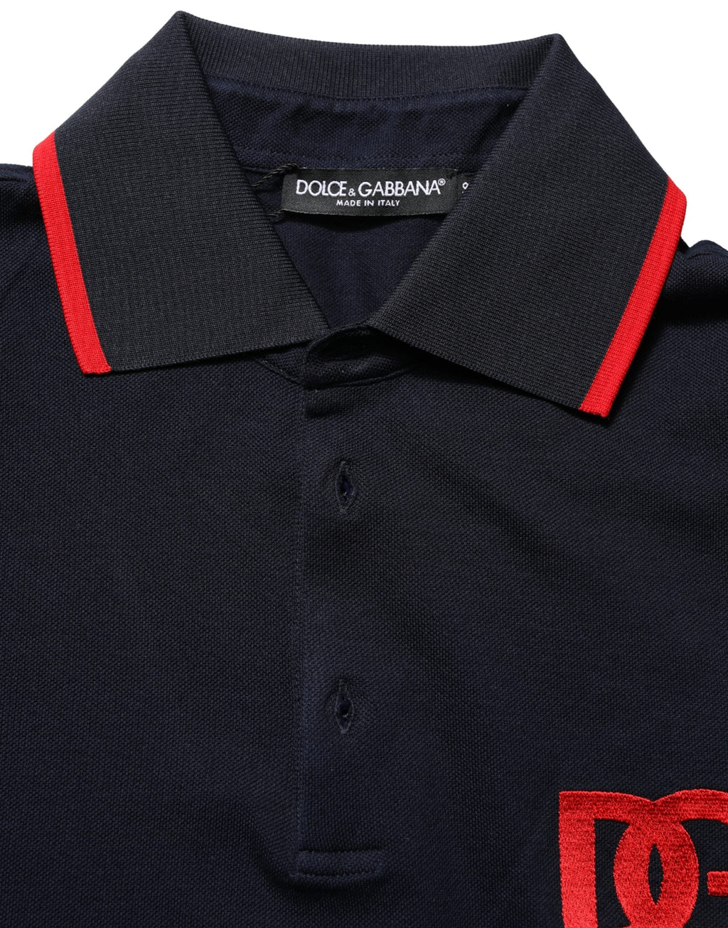 Black DG Logo Print Short Sleeve Polo T-shirt