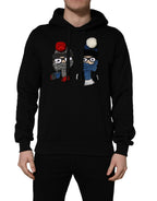 #dgfamily Black Cotton Hooded Men Sweatshirt Sweater