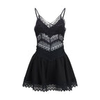Black Cotton Casual Dress