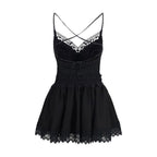 Black Cotton Casual Dress