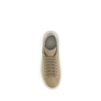 Beige Calf Leather Bos Taurus Platform Sneakers