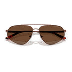 Brown Metal Sunglasses