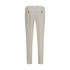 White Cotton Casual Pants