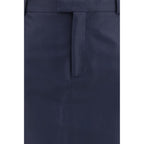Blue Silk Skirt