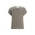 Beige Elastane Blouse