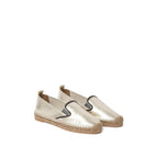 Gold Leather Espadrilles