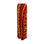 Orange Viscose Long Skirt