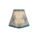 Multicolor Linen Bermuda Shorts