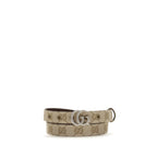 Beige Fabric Thin Belt