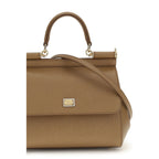 Beige Calf Leather Bos Taurus Shoulder Bag