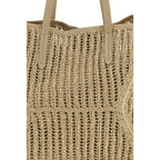 Beige Raffia Handbag