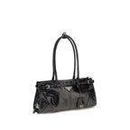 Black Calf Leather Bos Taurus Handbag
