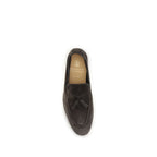 Beige Calf Leather Bos Taurus Slip-On Loafers