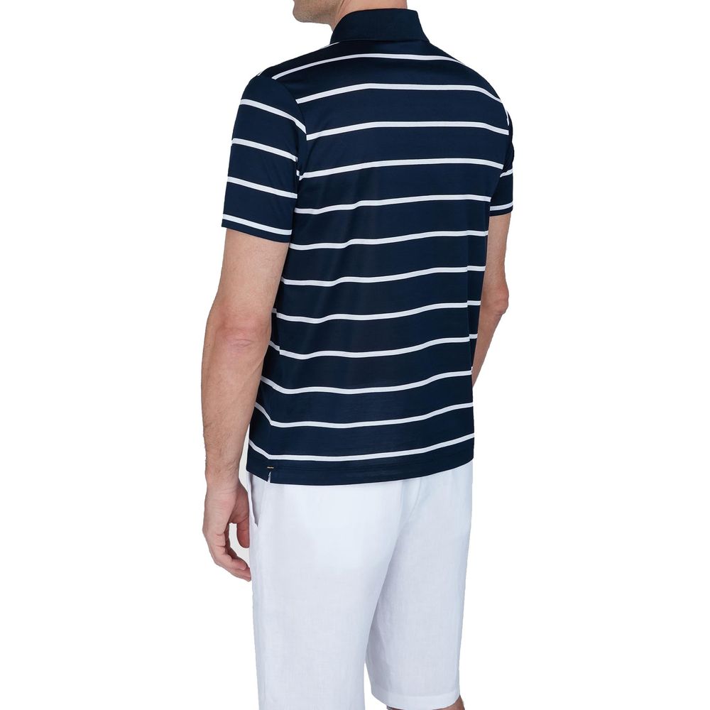 Blue Cotton Polo Shirt