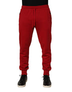 Red DG Logo Cotton Jogger Men Sweatpants Pants