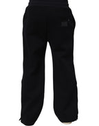 Black Drawstring Viscose Jogger Men Sweatpants Pants